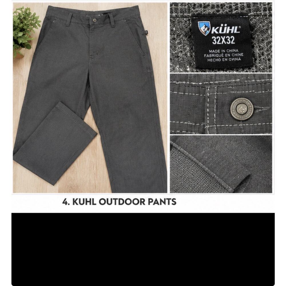 Kuhl Outdoor Hiking Pants Gray Mens 32x32 Straight Utility Stretch